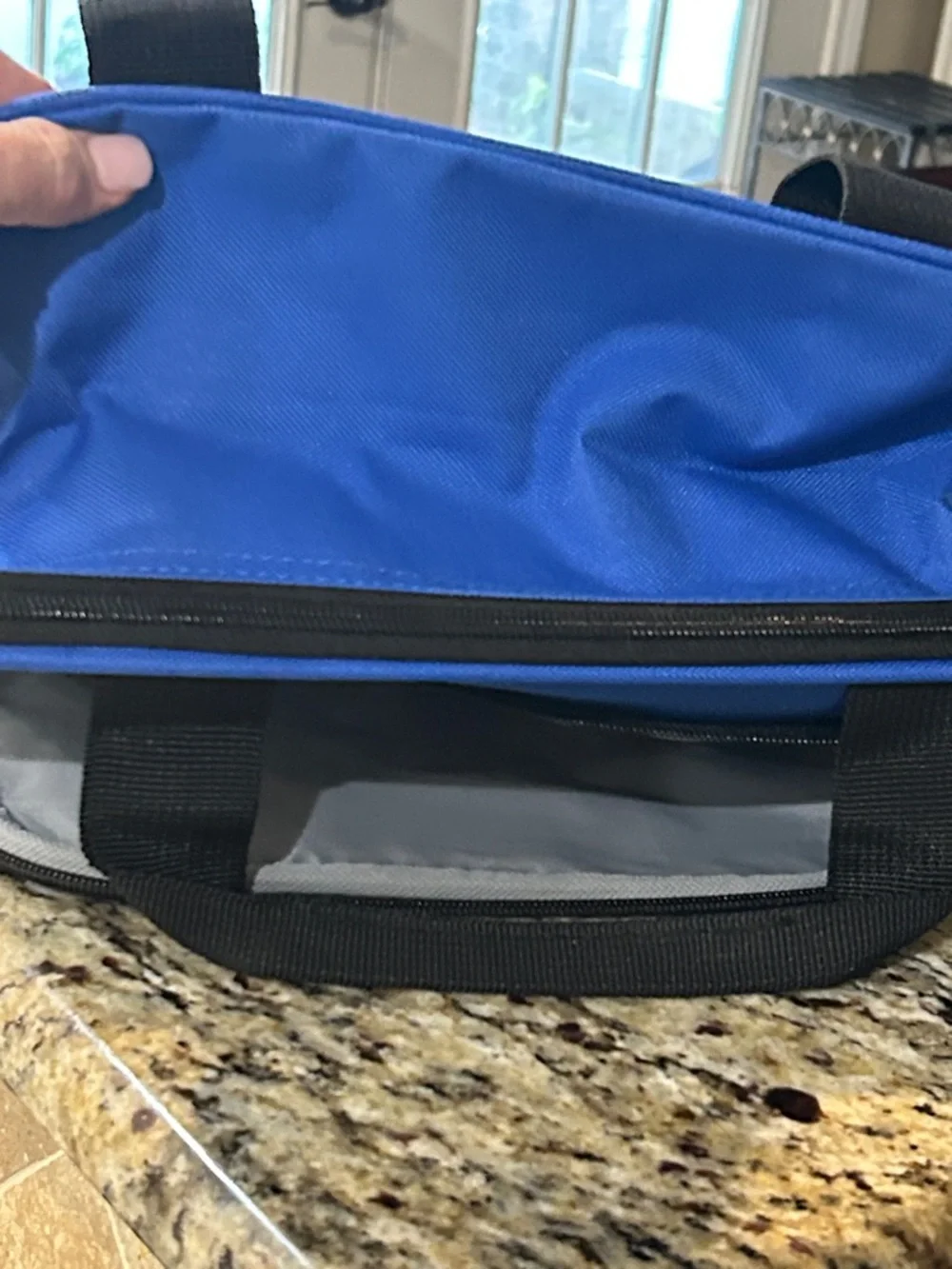 Blue Laptop Travel Bag with Black Trim